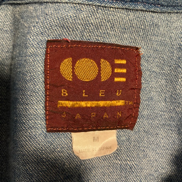 Code Bleu Japan button down shirt medium Vintage Women’s - Picture 3 of 4